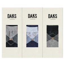 [백화점 홈쇼핑 정품] 닥스 DAKS DB25817신사 면중목 투톤 다이아 3족세트