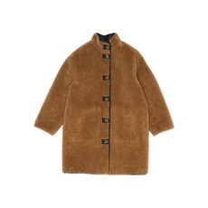 빔바이롤라 버튼 페이크 퍼 코트