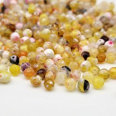 [모크재료방] 아게이트 컷팅 3mm, 150개, 옐로우 믹스