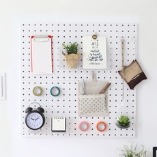 ABS 인테리어 타공판 / 모듈 확장형 페그보 / 25x25cm, 1개, 검정