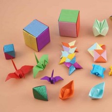 픽데이즈 종이접기재료 단색색종이 학 색종이 종이접기, 컬러 양면 100매 10x10cm