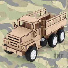 티앤 풀백 조립 육공트럭 미니어처소품 나무모형, 단품