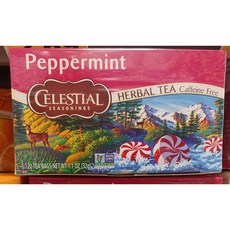 Celestial Herbal tea Peppermint 셀레스티얼 무카페인 허브티 페퍼민트, 1.6g, 20개입, 2개