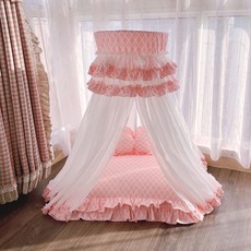 반려동물 캐노피 하우스 풀세트, 40x50 (5kg 이내), D. 핑크 마카롱 텐트 풀 세트