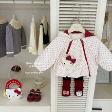 【樂恩童裝】原創設計冬女童kt夾棉外套韓版洋氣寶寶保暖棉襖棉服