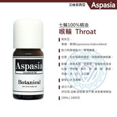 AYURVEDA阿育吠陀七輪能量精油系列 喉輪Throat (藍色) 10ml - 溝通 表達 真理 靈感, 1個