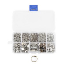 手工DIY飾品配件套裝：項鍊耳環材料、九字針龍蝦扣延長鏈鉗子工具組, 2號套盒(10格配件套裝), 1個