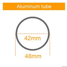 알루미늄 원형 튜브 두꺼운 파이프 내부 38MM 스트레이트 얇은 48MM 40MM 6063 단단한 외경 44MM 45MM 42MM 28MM, 500mm, OD48 ID42