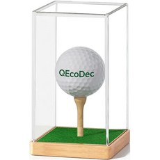 골프공 디스플레이 케이스 투명 아크릴 트로피 스탠드 큐브 홀더 단단한 나무 베이스와 티 특수 컬렉션을 위한 먼지 방지 보관함 컬렉션 및 선물용으로 이상적임, 08 8x8x3cm 1pc
