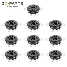 옥탈 세라믹 밸브 소켓 베이스 Hifi KT88 EL34 5AR4 6CA7 274B 섀시 마운트 핀, 02 Silver