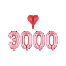 아트포유 1000일 천일 풍선 세트 5P, 1개, 핑크 골드 3000