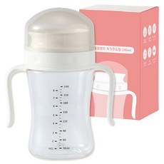 키도러블 360 흘림방지 자기주도컵 240ml, 화이트, 1개