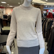 SOGO 트리아나 울 90 캐시미어 10 원단 정말 좋고 따듯한 여성 겨울 반넥 기본 긴팔 니트 티셔츠 AJ4TA01 BG