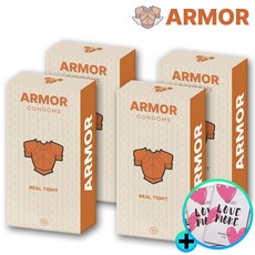 아머 리얼타이트 무꼭지 콘돔 밀착형 콘돔 + 러브모아 젤 2P, 4개, 10개입