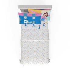 Franco 아동용 침구 슈퍼 소프트 극세사 시트 세트 트윈 포켓몬, 레이첼 양, 1개