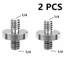 1/4인치에서 1/4 3/8인치로 변환하는 남성 카메라 나사 마운트 어댑터 삼각대 여성 나사(암나사) 모노포드, 01 14 to 14 2pcs