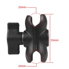 60MM 150mm 1 볼 컨넥팅 브래킷 알루미늄 GoPro 액션 카메라 오토바이 휴대 홀더 Ram 마운트, Type C 55mm