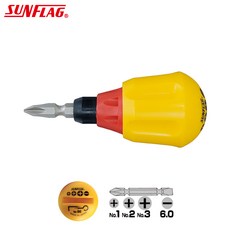썬플래그 SUNFLAG 양용 주먹 드라이버 NO-96 4IN1 다용도 십자 일자, 1개