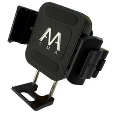 AMA摩托車手機支架PH30，單手操作穩固防震，適用5.4-7.2吋手機, 黑色, PH30摩托車手機支架