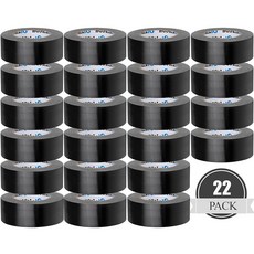 22팩 실버 덕트 테이프 벌크 2인치 X 660야드 튼튼한 방수 잔여물 없음 전천후 테이프 손으로 찢기 실내 및 실외 수리용 다용도 산업용 전문가용, 2 inch x 30 Yards-22 rolls, White, 1개