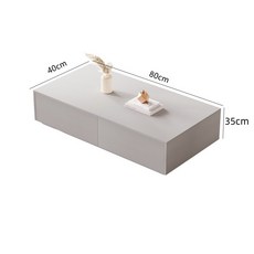 實木茶几 極簡設計 黑色 100cm x 50cm x 35cm, 詳見包裝, 詳見包裝, 長80寬40高35單面雙抽白橡木色