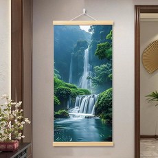 동양화 현관 풍수 사무실 배경 벽 인테리어 도안, 30x60 (cm), E타입