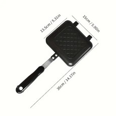 Haeif 양면팬 샌드위치 팬 2구 그릴 토스트 쿠커, 샌드위치기 사은품없음, 1개, 1cm