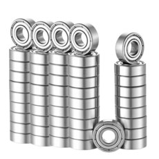 EXERAUO 50피스 608-ZZ 볼 베어링 8mm x 22mm 7mm 이중 금속 밀봉 차폐 3D 프린트 프로젝트 스케이트보드 바람개비 전기 모터용