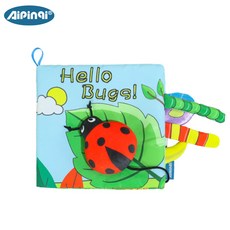 Aipinai® 寶寶立體布書 嬰兒早教啟蒙玩具, 動物尾巴布書 - 甲蟲, 1個