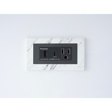 Panasonic國際牌 Glatima大理石紋開關插座面板蓋板【快速出貨switchpapa】, 1個, 18W typeC+USB加插座（灰