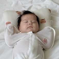 돗투돗 동물친구들 순면 영유아용 짱구베개, 1개, 돗람이
