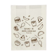 台灣製 防油紙袋-漢堡袋50入，食品級材質，防油不沾手，外帶野餐必備, 5000個, 1套