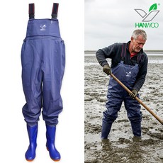 한우 가슴장화 낚시 갯벌 해루질 PVC 방수 체스타장화