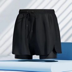 男士平角五分泳褲套裝 防尷尬專業沙灘游泳適用