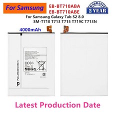 새로운 태블릿 EB-BT710ABA EB-BT710ABE 삼성 갤럭시 탭 S2 8.0 SM-T710 T713 T715 T719C T713N 용 4000mAh 배터리, 1)EB-BT710ABA, 1개