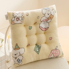 해피유통 귀여운 캐릭터 쿠션 좌석 방석 따뜻한 촉감 사계절 사용 가능 러블리 인테리어, 40cm*40cm, 2