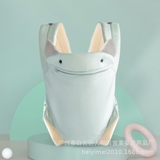 嬰兒揹帶外出簡易前後兩用雙肩前抱式寶寶後背多功能抱娃背娃神器, 6001淺蘭布