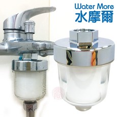 水摩爾 亞硫酸鈣高密度濾棉除氯濾芯沐浴器 淨水器 蓮蓬頭專用 pp濾心過濾雜質鐵鏽汙垢 安裝衛浴龍頭 濾水器, 1個, 二入
