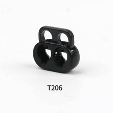 O T206金屬彈簧扣服裝下襬調節扣，衛衣外套帽繩鬆緊調節配件，精選耐用材質，4.5mm規格, 啞黑色【6個】, 1個