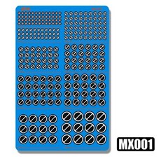 模式玩造 MX系列 金屬蝕刻片 鋼彈機甲模型改造 一字螺釘蝕刻片 01 06, 1個, MX001