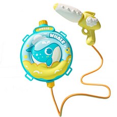 兒童揹包水槍 抽拉式噴水玩具, 鯨魚 揹包水槍 OPP袋 1400ml, 1個