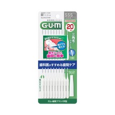 GUM牙周護理牙間刷組：L型(0SSSS' 1SSS' 2SS)10入/I型(1SSS' 2SS)20入/牙線，深層清潔牙縫，預防牙周病, 1個, I型牙間刷1SSS(20入)