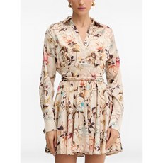 게스 플로럴 프린트 미니 드레스
