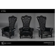 【616toys】 VSTOYS 1/6 23SF01E 歐式女王沙發 場景配件, 槍黑, 1個