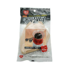 커피 여과지 무형광 드리퍼 40매 핸드 드립 여과지 종이 필터 메이커