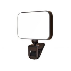 三色溫手機補光燈 LED 便攜式迷你自拍 夾子 電腦攝影燈 【三色調光 柔光不刺眼】, 1個, 黑色