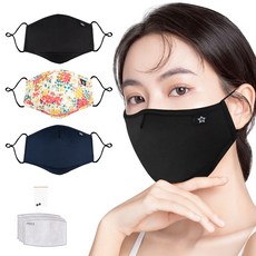 YAMANMAN 다회용 새부리형 마스크 대형 3개입 방풍 방진 방한 마스크 남녀공용