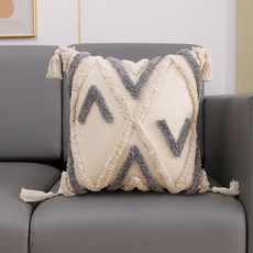 술 쿠션 커버 50x50 cm/30x50 cm 핑크 베개 케이스 수제 광장 거실 보헤미안 스타일 홈 장식 침실 지퍼 오픈, D-45X45CM, 1개