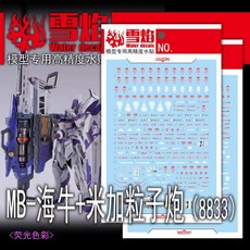 설염데칼 MG-188 MB 하이뉴 건담 하이퍼 메가 바주카 UV 형광 - 건담 건프라