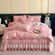 牛奶絨韓版雙層花邊加厚款牀蓋四件套/三件套/單件 臺灣出貨, 夢想起航,單牀蓋250*260cm, 1個